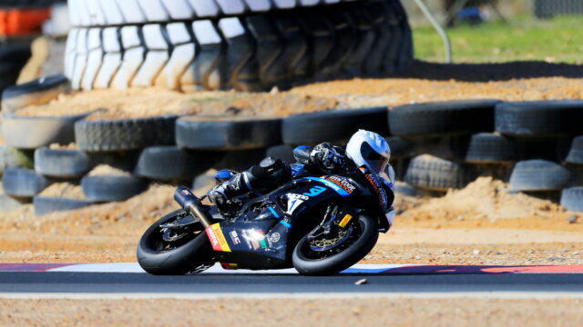 West Australian Supersport champion Tommy King racing at Collie Motorplex.