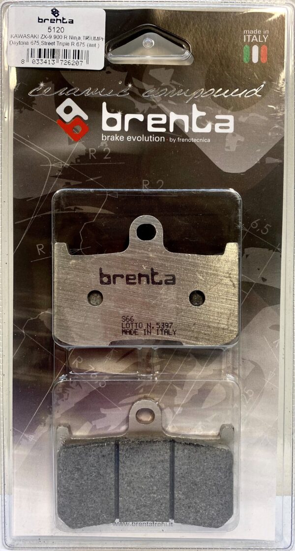 Brenta ceramic racing brake pads dedicated to extreme race use.