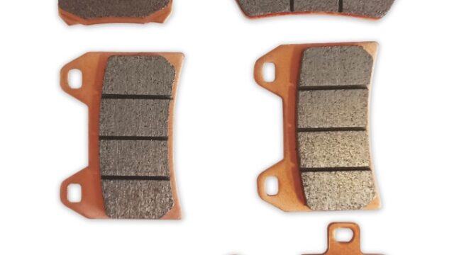 Six Brenta sintered motorcycle brake pads.