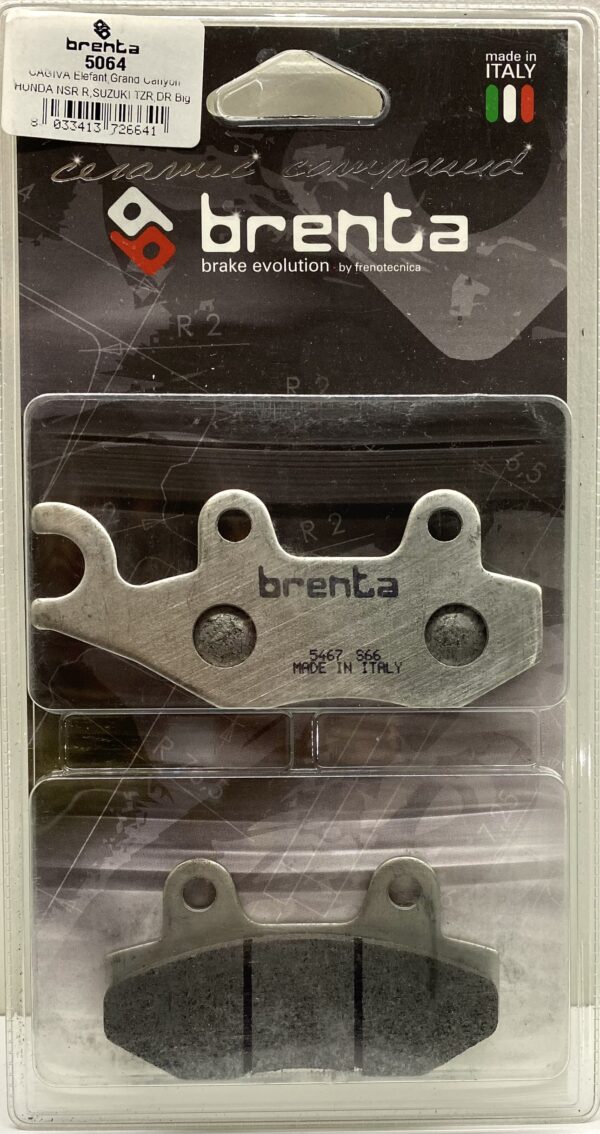 Brenta ceramic racing brake pads. Two pads for race use only. Part number BR5064.