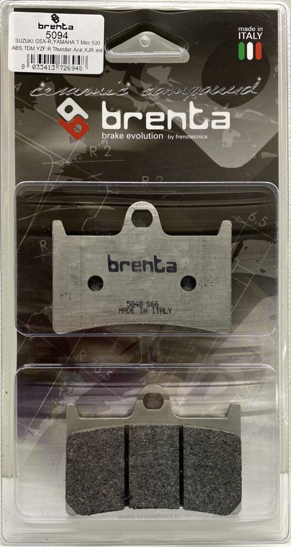 Brenta performance brake pads for Yamaha R6 and Yamaha R1.