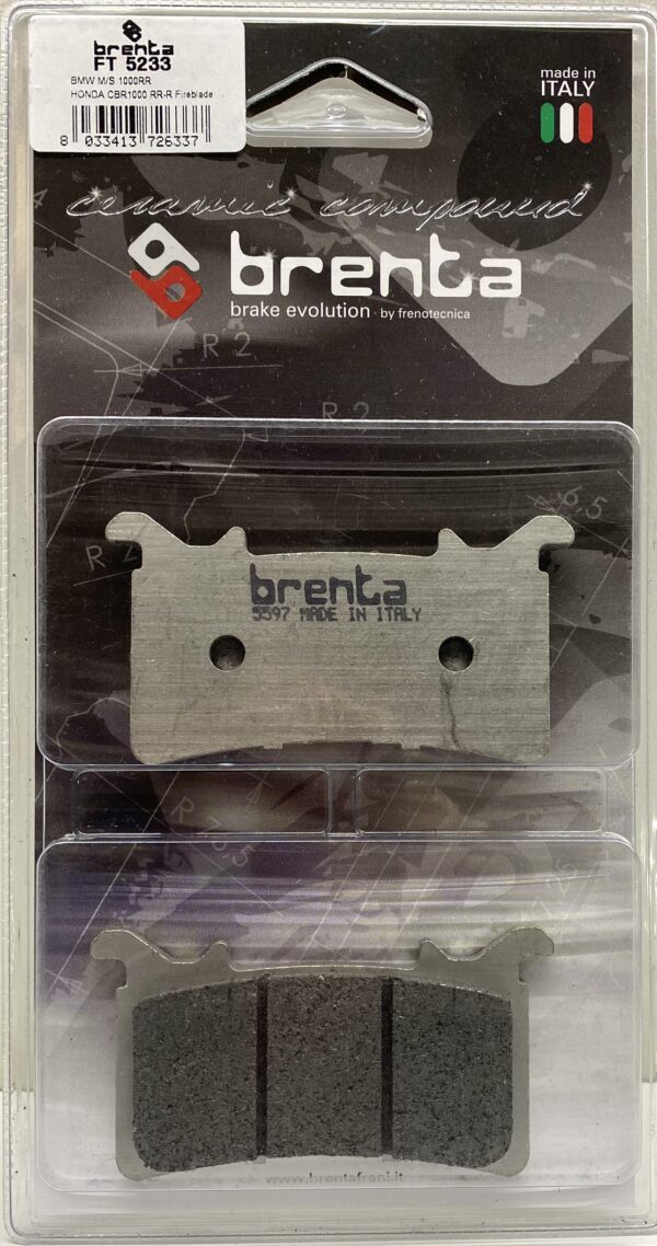 Brenta ceramic brake pads for late model BMW and Honda motorbikes.